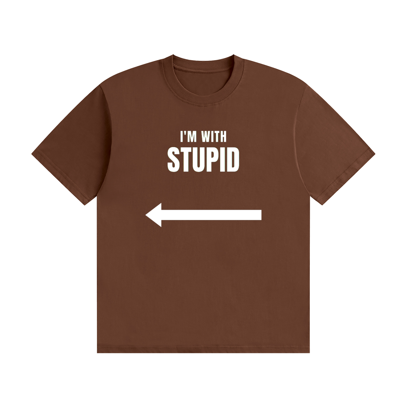 I'm With Stupid T-Shirt Black | Funny Arrow Slogan Tee