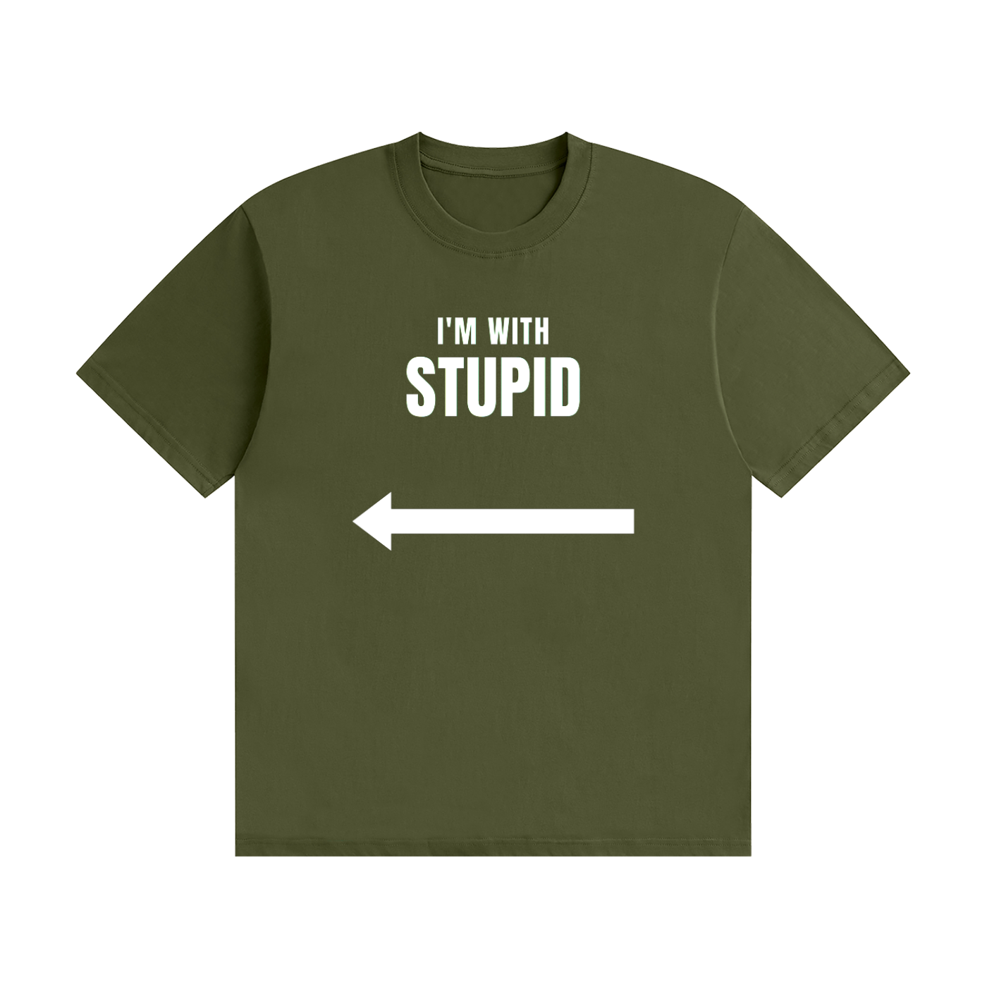 I'm With Stupid T-Shirt Black | Funny Arrow Slogan Tee