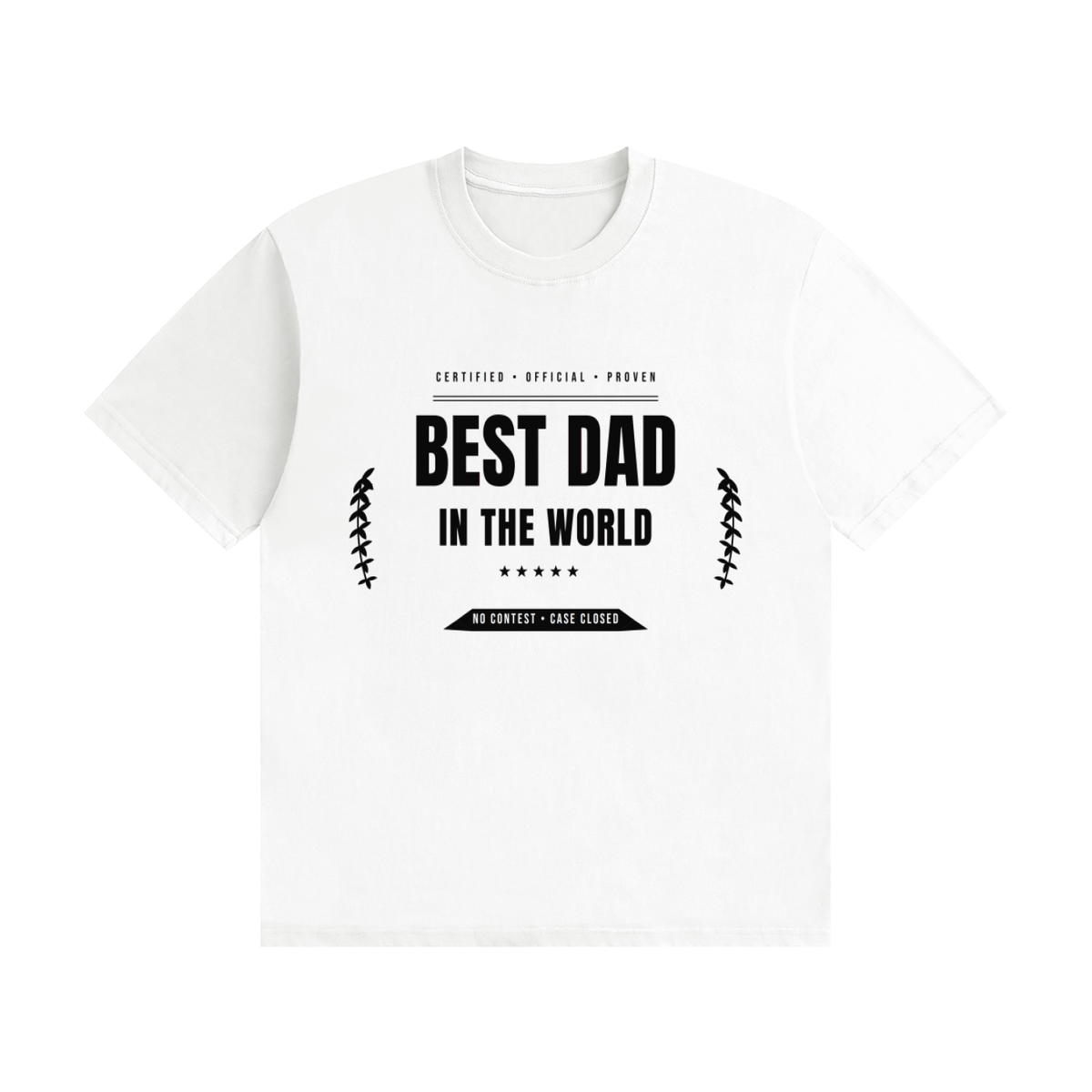 Best Dad In The World Father's Day t-shirt, light colour, front view