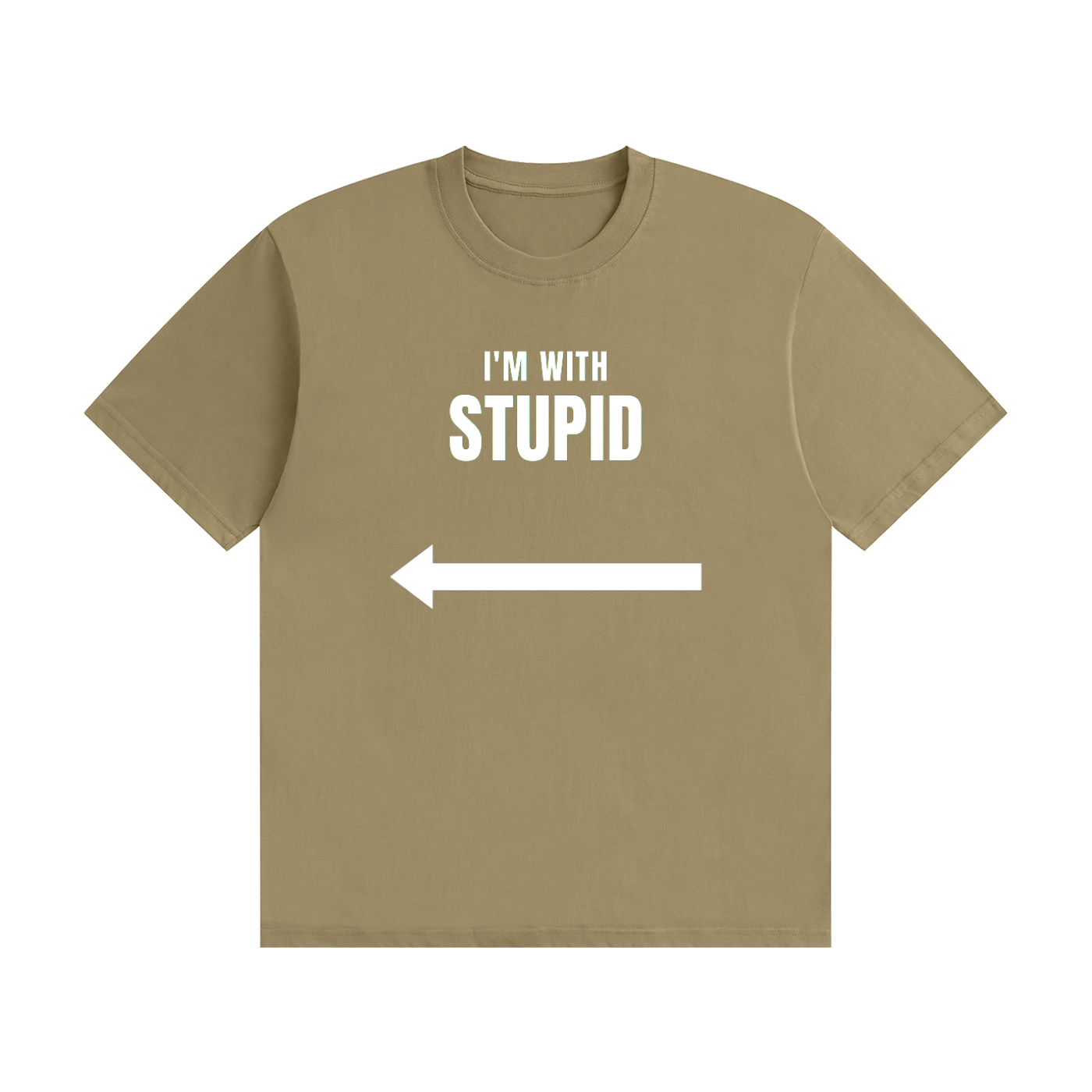 I'm With Stupid T-Shirt Black | Funny Arrow Slogan Tee