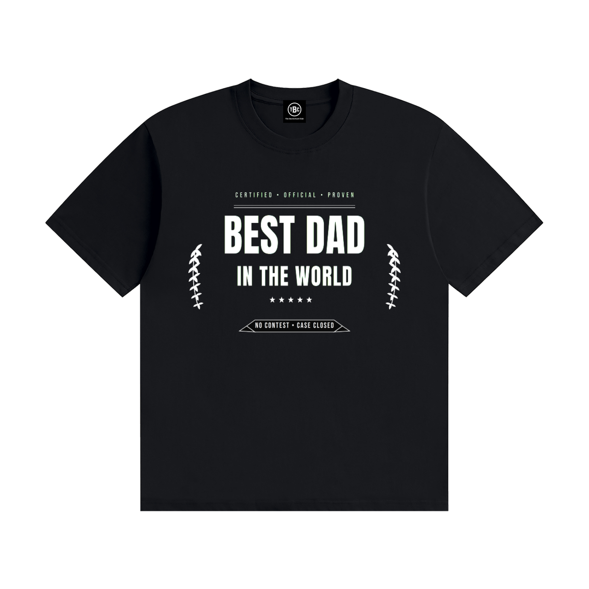 Best Dad In The World Father's Day t-shirt, dark colour, front view